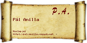 Pál Anilla névjegykártya