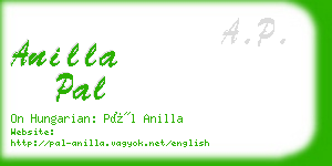 anilla pal business card